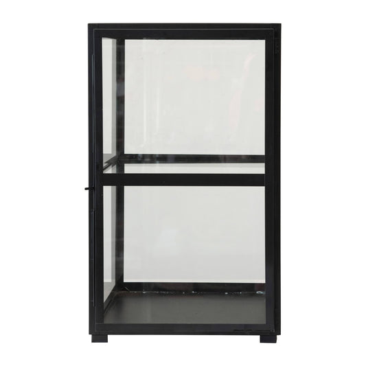 Co-Op Metal & Glass Display 1 Shelf Black Cabinet