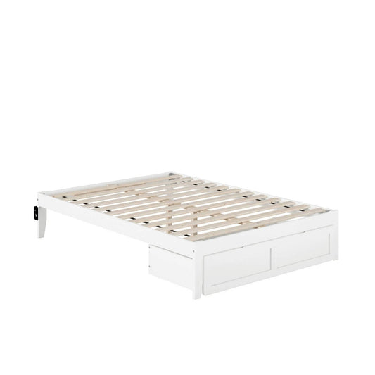 Colorado Bed With Foot Drawer And Usb Turbo Charger Full White